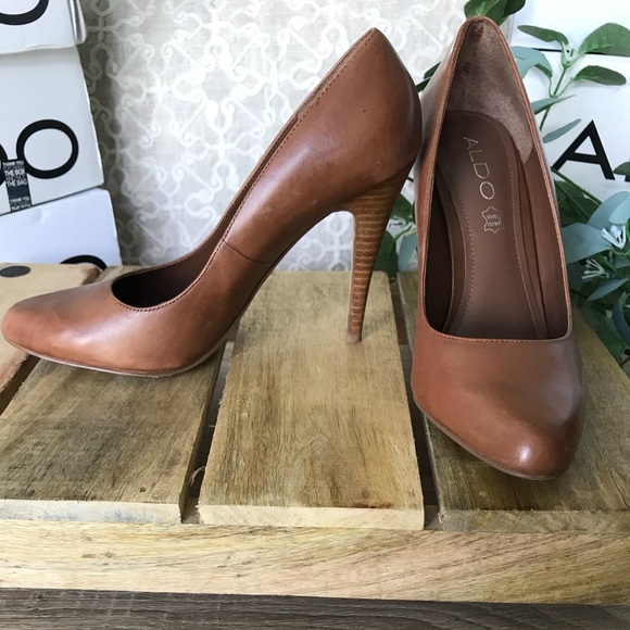 Aldo Shoes - Aldo Arnoldoa Brown Leather Heels